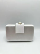 Ada Pearl Clasp Clutch Silver