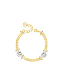Absolute Two Tone Crystal Bracelet B2485MX