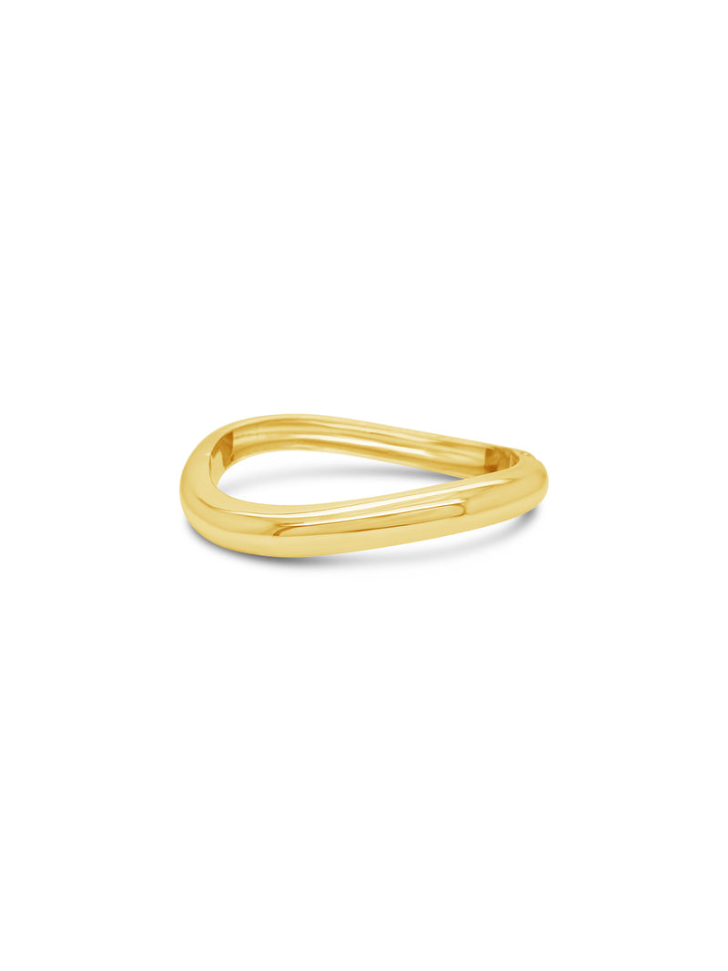 Absolute Gold Curved Bangle - BA251GL Gold