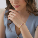 Newbridge Gold Plated Heart Coloured CZ Bracelet BR0020GP