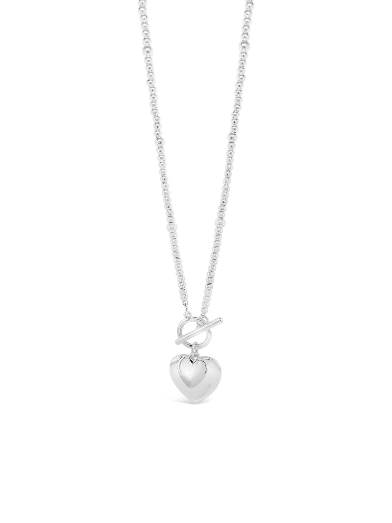 Absolute Bead Heart Necklace - Silver N2247SL