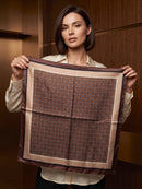 Billie Printed Neck Scarf - Brown