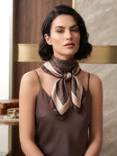 Billie Printed Neck Scarf - Brown