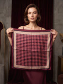 Billie Printed Neck Scarf - Burgundy