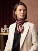 Billie Printed Neck Scarf - Burgundy