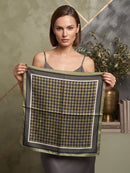 Billie Printed Neck Scarf - Olive Green