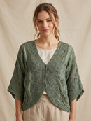 Bromely Crochet Cape Knit Cardi  - Khaki