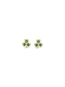 Seala Emerald Shamrock Stud Earrings CE107EM