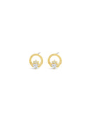 Seala Claddagh With Crystal Stud Earring CE113GL