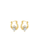 Seala Crystal Claddagh Hoop Earrings CE114GL