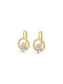 Seala Crystal Claddagh Hoop Drop Earrings CE121GL