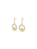 Seala Claddagh Crystal Rope Bar Drop Earring CE123GL