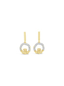 Seala Claddagh Crystal Rope Bar Drop Earring CE123GL
