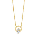 Seala Crystal Heart Claddagh Necklace CP113GL