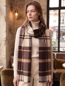 Clodagh Tartan Scarf - Brown