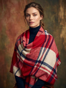 Clodagh Tartan Scarf - Red