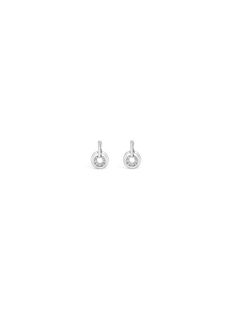Absolute Sterling Crystal Circle Drop Earrings SE172SL