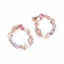 Tipperary Crystal Maureen O'Hara Vintage Wreath Rose Gold Earrings