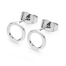 Tipperary Crystal Dainty Silver Polished Circle Earrings 124042