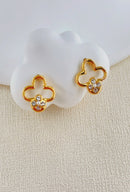 Dakota Petal Stud Earrings - Gold