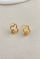 Dakota Petal Stud Earrings - Gold