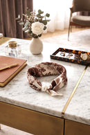 Daria Willow Pearl Scarf Necklace - Brown