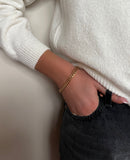 Absolute Double Strand Chain Bracelet B2333gl Gold