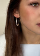 Absolute Earrings Silver Hoops E2318SL