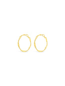 Absolute Thin Twist Hoop Earring E2319GL