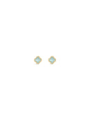 Absolute Clover Stud Earrings Blue- E2350AQ