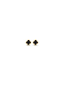 Absolute Clover Stud Earrings - Black E2350JT Gold