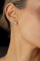 Absolute Clover Stud Earrings Pink- E2350PK