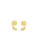 Absolute Statement Fan Gold Earrings - E2363GL