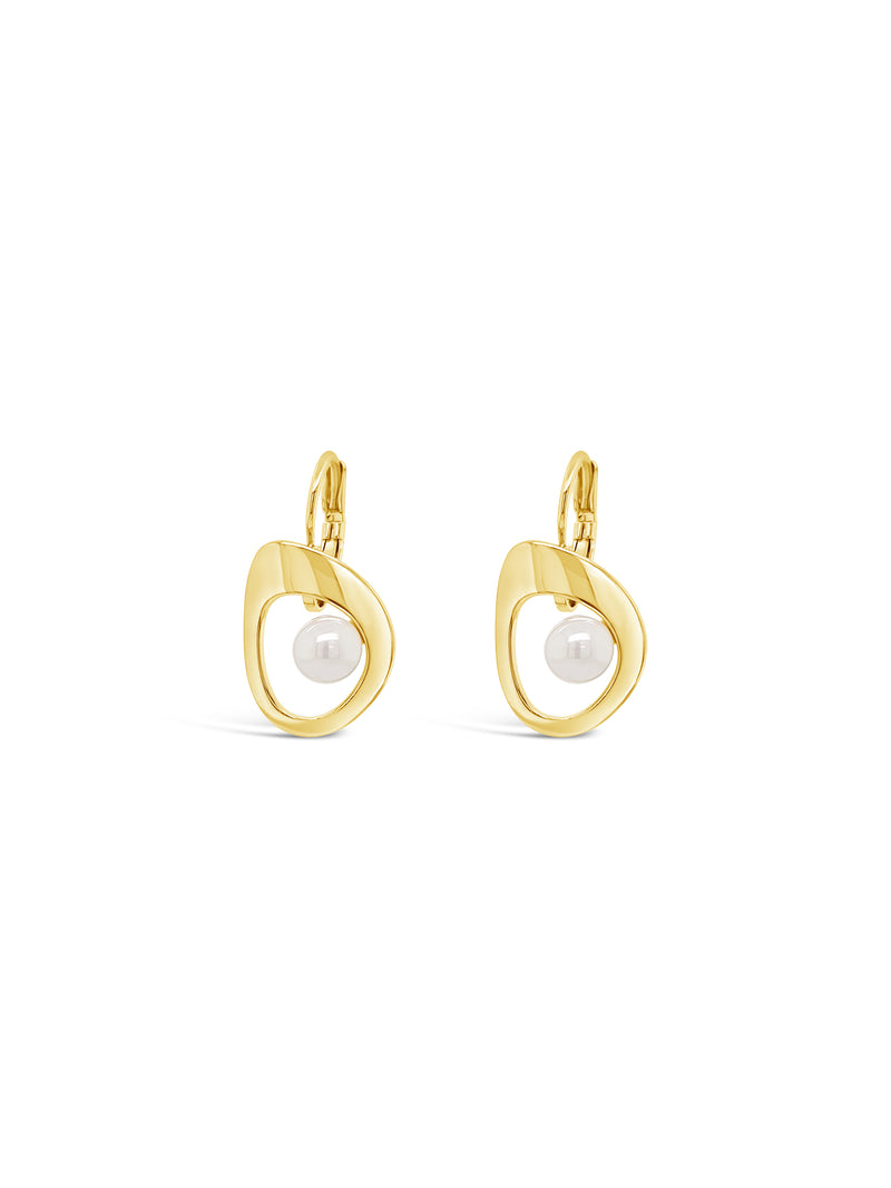 Absolute Pearl Oval Earrings- Gold E2381GL