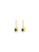 Absolute Blue Oval Earrings - Gold & Blue E2387MB