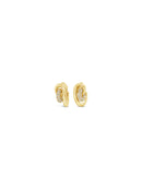 Absolute Gold & Diamante Double Hoop Earrings - E2390GL