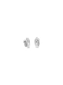 Absolute Silver & Diamante Double Hoop Earrings - E2390SL
