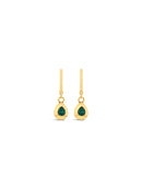Absolute Emerald Drop Earrings - Gold & Green E2396EM
