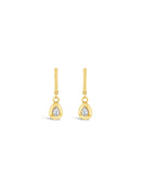 Absolute Clear Drop Earrings - Gold & Clear Diamond E2396GL
