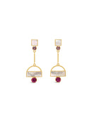 Absolute Gold Pearl & Pink Earrings - E2413FU