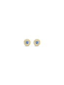 Absolute Gold Diamante & Light Sapphire Earrings - E2414LS