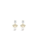 Absolute Diamante & Pearl Earrings - E2428GL