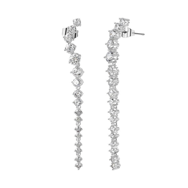 Newbridge Silver Plated CZ Drop Earrings ER0020SP