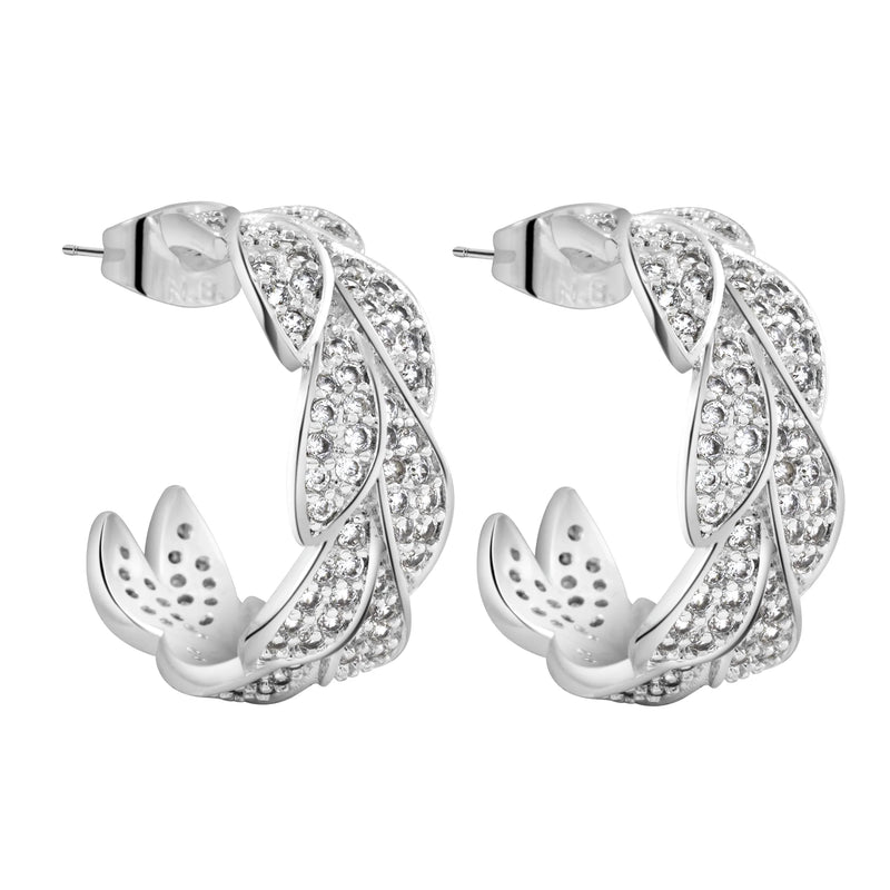 Newbridge Silver Plated Demi Hoop Earrings ER0043SP