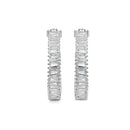 Newbridge Silver Plated Baguette CZ Hoop Earrings ER0045SP