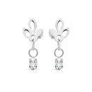 Newbridge Lotus Earrings with Clear Stones ER1841