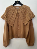 Eibhlín Cape Collar Cardi - Camel