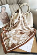 Elidi Printed Neck Scarf - Chesnut & Camel