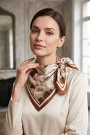 Elidi Printed Neck Scarf - Chesnut & Camel