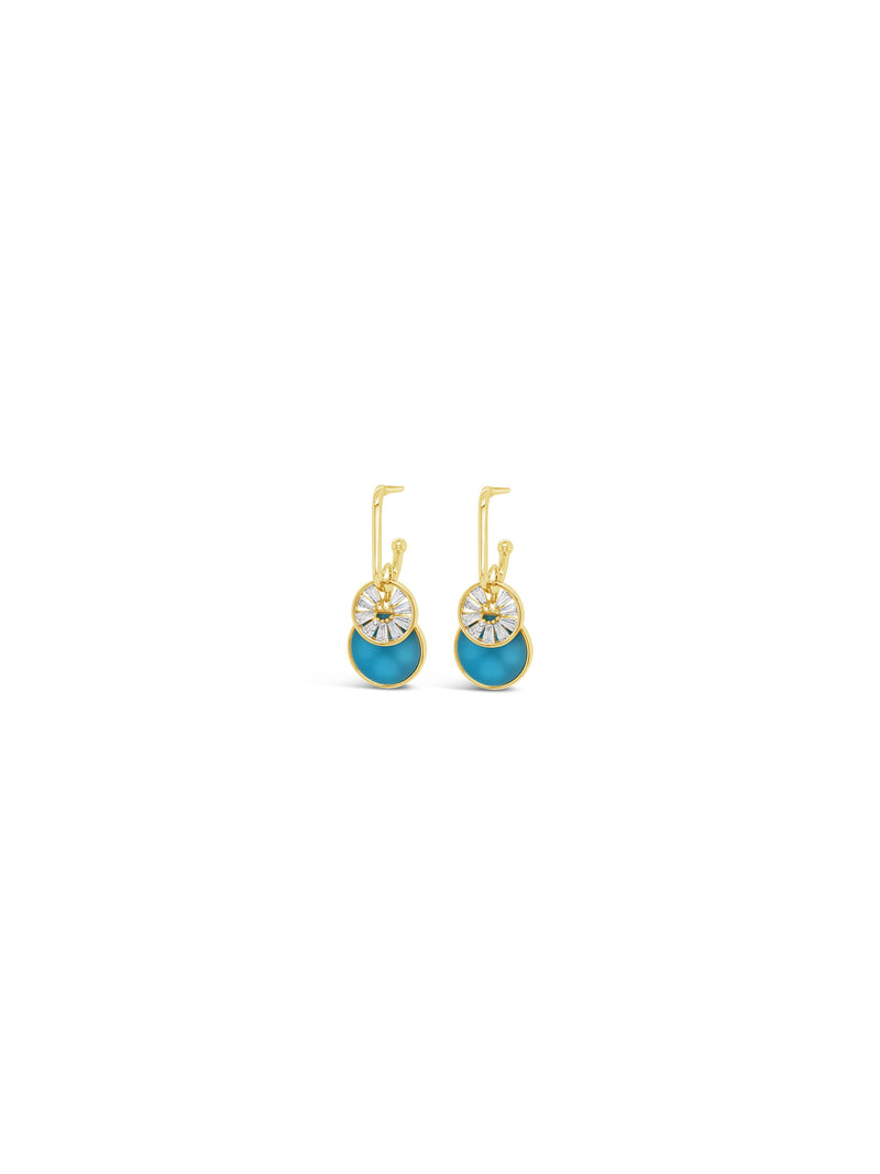 Absolute Turquoise & Crystal Drop Earrings E2203TQ